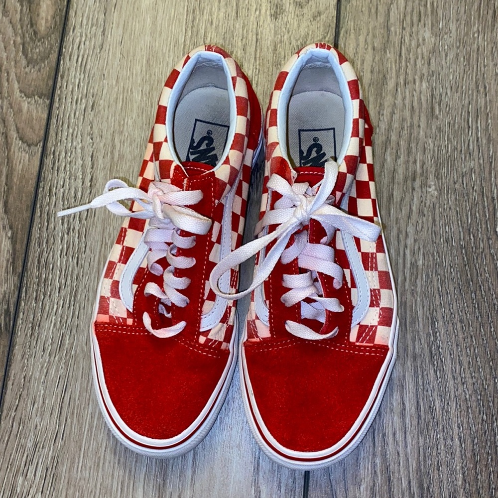 Red checkered vans